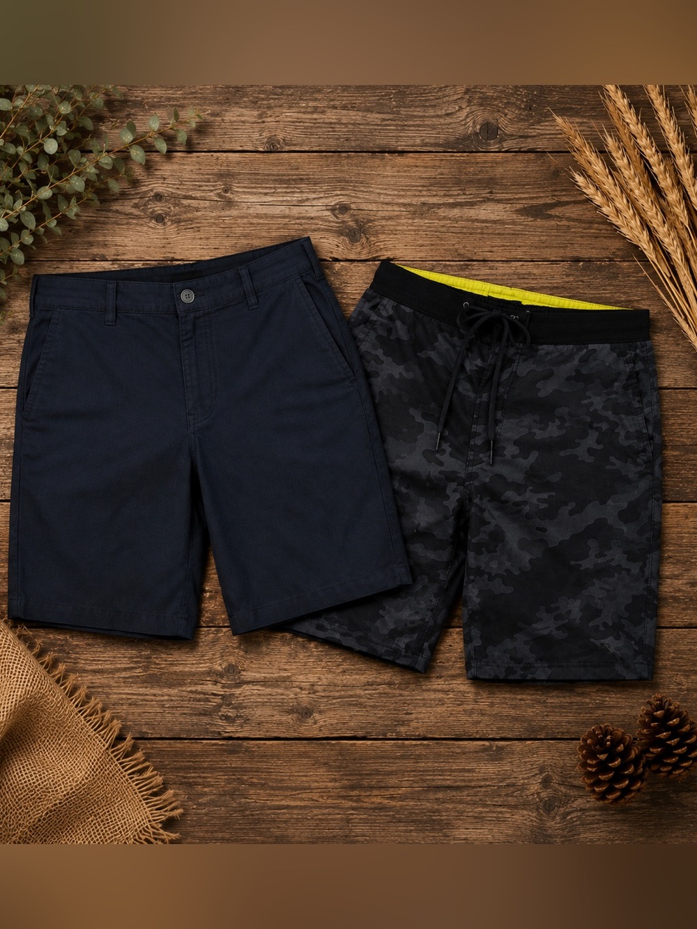 Men's Shorts Bundle | 2-Pair Lot | Casual Everyday Shorts Size 36